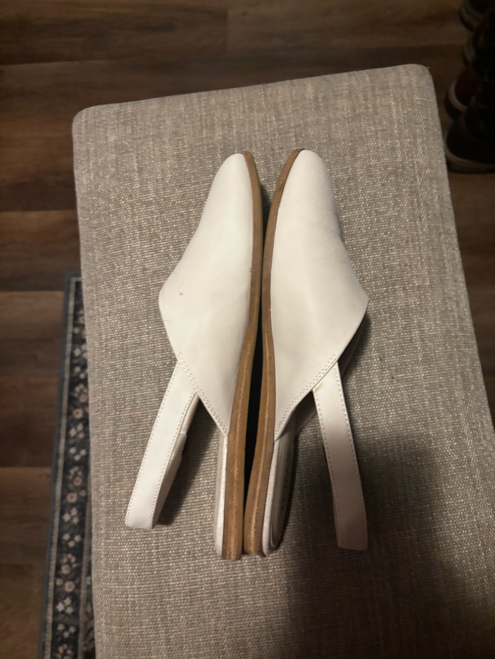 TOMS White Slingback Pointed-Toe Flats - Picture 2 of 5